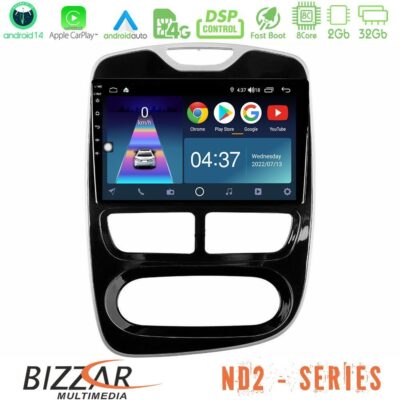 VL Garage - Bizzar ND2 Series 8Core Android14 2+32GB Renault Clio 2012-2016 Navigation Multimedia Tablet 10" Με Carplay & Android Auto - VL-U-ND2-RN783