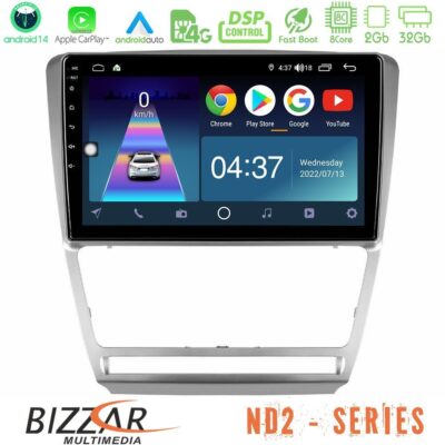 VL Garage - Bizzar ND2 Series 8Core Android14 2+32GB Skoda Octavia 5 Navigation Multimedia Tablet 10" Με Carplay & Android Auto - VL-U-ND2-SK229S