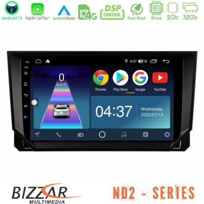 VL Garage - Bizzar ND2 Series 8Core Android14 2+32GB Seat Arona/Ibiza Navigation Multimedia Tablet 9" Με Carplay & Android Auto - VL-U-ND2-ST0888