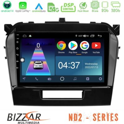 VL Garage - Bizzar ND2 Series 8Core Android14 2+32GB Suzuki Vitara 2015-2021 Navigation Multimedia Tablet 9" Με Carplay & Android Auto - VL-U-ND2-SZ0162