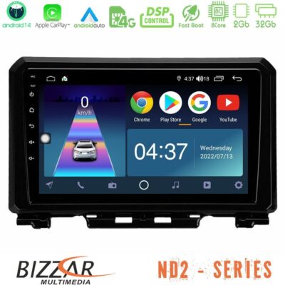 VL Garage - Bizzar ND2 Series 8Core Android14 2+32GB Suzuki Jimny 2018-2022 Navigation Multimedia Tablet 9" Με Carplay & Android Auto - VL-U-ND2-SZ0546