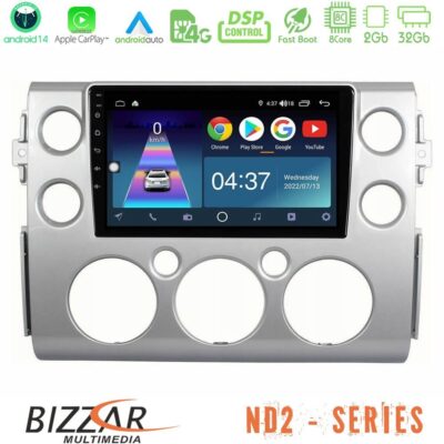 VL Garage - Bizzar ND2 Series 8Core Android14 2+32GB Toyota FJ 2007-2014 Navigation Multimedia Tablet 9" Με Carplay & Android Auto - VL-U-ND2-TY0659