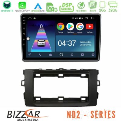 VL Garage - Bizzar ND2 Series 8Core Android14 2+32GB Toyota Auris 2013-2016 Navigation Multimedia Tablet 10" Με Carplay & Android Auto - VL-U-ND2-TY1294