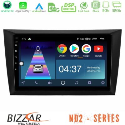 VL Garage - Bizzar ND2 Series 8Core Android14 2+32GB Vw Golf 6 Navigation Multimedia Tablet 9" Με Carplay & Android Auto - VL-U-ND2-VW0999