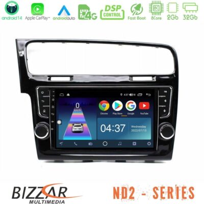VL Garage - Bizzar ND2 Series 8Core Android14 2+32GB VW GOLF 7 Navigation Multimedia Tablet 9" Με Carplay & Android Auto (OEM Look) - VL-U-ND2-VW1381