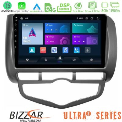 VL Garage - Bizzar Ultra Series Honda Jazz 2002-2008 (Auto A/C) 8core Android13 8+128GB Navigation Multimedia Tablet 9" - VL-U-UL2-HD0893