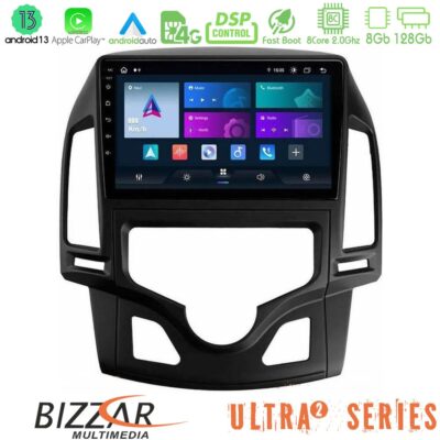 VL Garage - Bizzar Ultra Series Hyundai i30 2007-2012 Auto A/C 8core Android13 8+128GB Navigation Multimedia Tablet 9" - VL-U-UL2-HY0800