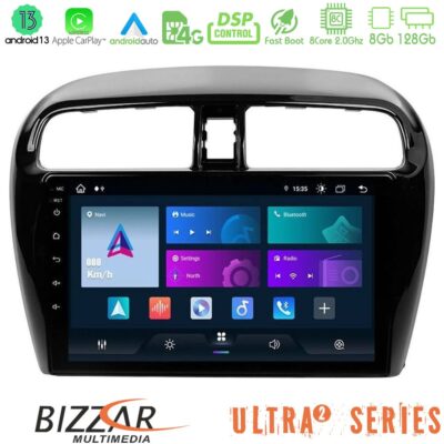 VL Garage - Bizzar Ultra Series Mitsubishi Space Star 2013-2016 8core Android13 8+128GB Navigation Multimedia Tablet 9" - VL-U-UL2-MT0602