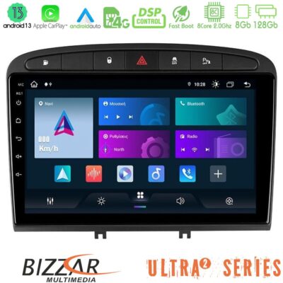 VL Garage - Bizzar Ultra Series Peugeot 308/RCZ 8core Android13 8+128GB Navigation Multimedia Tablet 9" - VL-U-UL2-PG705B