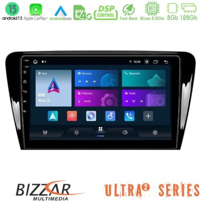 VL Garage - Bizzar Ultra Series Skoda Octavia 7 8core Android13 8+128GB Navigation Multimedia Tablet 10" - VL-U-UL2-SK007