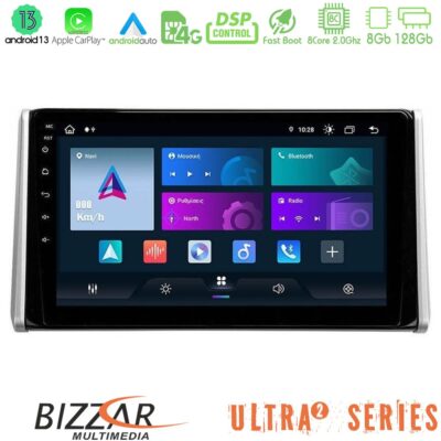 VL Garage - Bizzar Ultra Series Toyota RAV4 2019-2023 8Core Android13 8+128GB Navigation Multimedia Tablet 10" - VL-U-UL2-TY0542