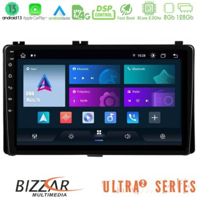 VL Garage - Bizzar Ultra Series Toyota Corolla/Auris 2017-2019 8core Android13 8+128GB Navigation Multimedia Tablet 9" - VL-U-UL2-TY1106
