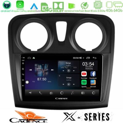 VL Garage - Cadence X Series Dacia Sandero 2014-2020 8core Android12 4+64GB Navigation Multimedia Tablet 9" - VL-U-X-DC0621