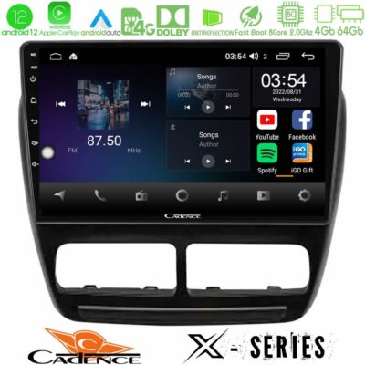 VL Garage - Cadence X Series Fiat Doblo / Opel Combo 2010-2014 8Core Android12 4+64GB Navigation Multimedia Tablet 9" - VL-U-X-FT1032