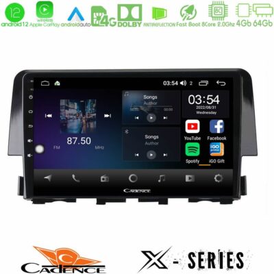 VL Garage - Cadence X Series Honda Civic 2016-2020 8core Android12 4+64GB Navigation Multimedia 9" - VL-U-X-HD0058
