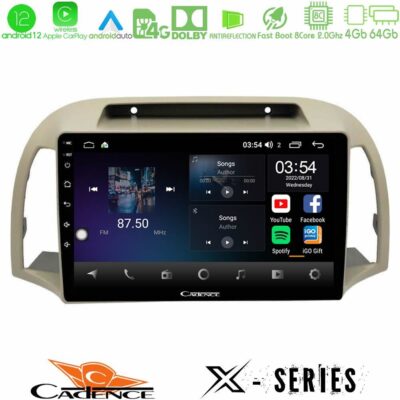VL Garage - Cadence X Series Nissan Micra K12 2002-2010 8core Android12 4+64GB Navigation Multimedia Tablet 9" - VL-U-X-NS0012