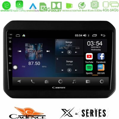 VL Garage - Cadence X Series Suzuki Ignis 8core Android12 4+64GB Navigation Multimedia Tablet 9" - VL-U-X-SZ580