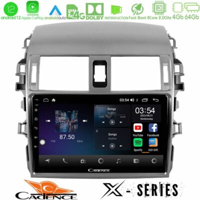 VL Garage - Cadence X Series Toyota Corolla 2008-2010 8core Android12 4+64GB Navigation Multimedia Tablet 9" - VL-U-X-TY0144