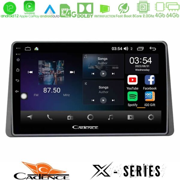VL Garage - Cadence X Series Dacia Duster 2019-> 8core Android12 4+64GB Navigation Multimedia Tablet 10" - VL-U-X-DC0628