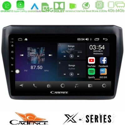 VL Garage - Cadence X Series Suzuki Swift 2017-2023 8core Android12 4+64GB Navigation Multimedia Tablet 9" - VL-U-X-SZ0522