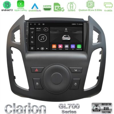 VL Garage - Clarion GL700 Series 8Core Android13 4+64GB Ford Transit Connect Navigation Multimedia Tablet 9" Με Carplay & Android Auto - VL-U-GL7-FD2854
