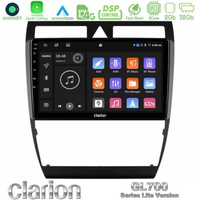 VL Garage - Clarion GL700 Lite Series 8Core Android11 2+32GB Audi A6 (C5) 1997-2004 Navigation Multimedia Tablet 9" Με Carplay & Android Auto - VL-U-G72L-AU0857