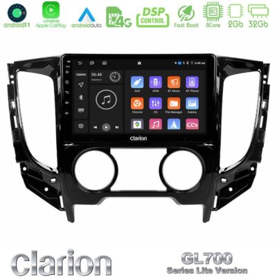 VL Garage - Clarion GL700 Lite Series 8Core Android11 2+32GB Mitsubishi L200 2016-> & Fiat Fullback (Manual A/C) Navigation Multimedia Tablet 9" Με Carplay & Android Auto - VL-U-G72L-MT0620