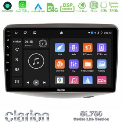 VL Garage - Clarion GL700 Lite Series 8Core Android11 2+32GB Toyota Yaris 1999 - 2006 Navigation Multimedia Tablet 9" Με Carplay & Android Auto - VL-U-G72L-TY1047