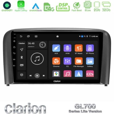 VL Garage - Clarion GL700 Lite Series 8Core Android11 2+32GB Volvo S80 1998-2006 Navigation Multimedia Tablet 9" Με Carplay & Android Auto - VL-U-G72L-VL0971