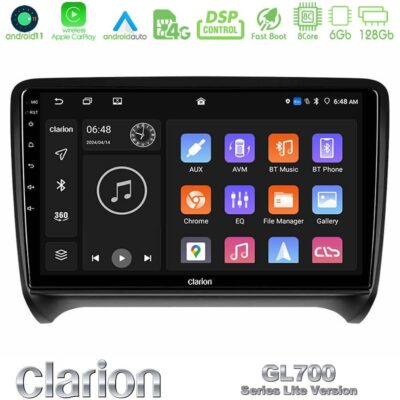 VL Garage - Clarion GL700 Lite Series 8Core Android11 6+128GB Audi TT B7 Navigation Multimedia Tablet 9" Με Carplay & Android Auto - VL-U-G76L-AU0828