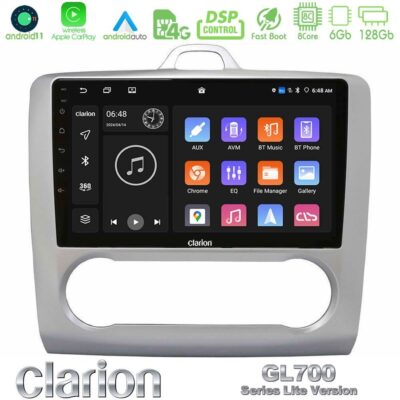 VL Garage - Clarion GL700 Lite Series 8Core Android11 6+128GB Ford Focus Auto AC Navigation Multimedia Tablet 9" Με Carplay & Android Auto - VL-U-G76L-FD0041A