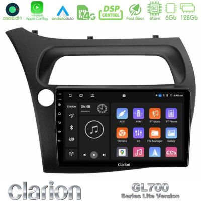 VL Garage - Clarion GL700 Lite Series 8Core Android11 6+128GB Honda CiviC Hatchback 2006-2011 Navigation Multimedia Tablet 9" Με Carplay & Android Auto - VL-U-G76L-HD0942