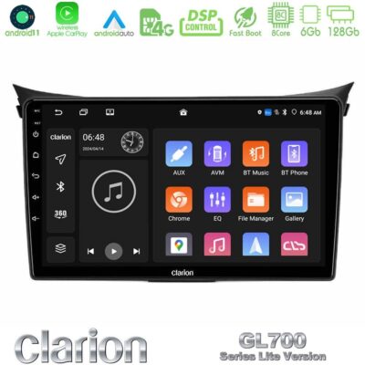 VL Garage - Clarion GL700 Lite Series 8Core Android11 6+128GB Hyundai i30 2012-2017 Navigation Multimedia Tablet 9" Με Carplay & Android Auto - VL-U-G76L-HY0833