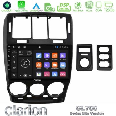 VL Garage - Clarion GL700 Lite Series 8Core Android11 6+128GB Hyundai Getz 2002-2009 Navigation Multimedia Tablet 9" Με Carplay & Android Auto - VL-U-G76L-HY1146