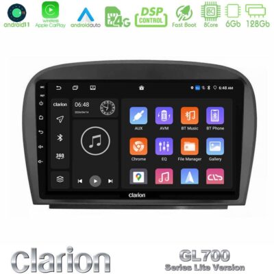 VL Garage - Clarion GL700 Lite Series 8Core Android11 6+128GB Mercedes SL Class 2005-2011 Navigation Multimedia Tablet 9" Με Carplay & Android Auto - VL-U-G76L-MB0479