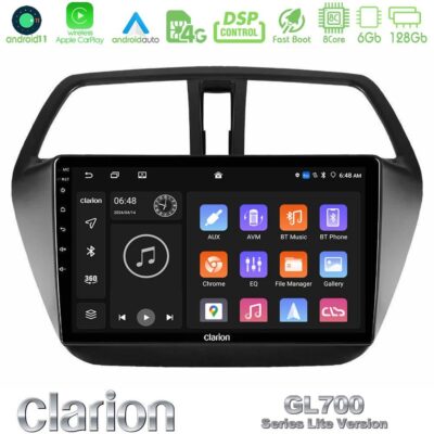 VL Garage - Clarion GL700 Lite Series 8Core Android11 6+128GB Suzuki SX4 S-Cross Navigation Multimedia Tablet 9" Με Carplay & Android Auto - VL-U-G76L-SZ578