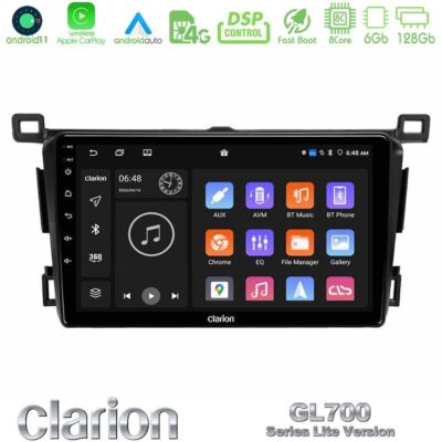 VL Garage - Clarion GL700 Lite Series 8Core Android11 6+128GB Toyota RAV4 2013-2018 Navigation Multimedia Tablet 9" Με Carplay & Android Auto - VL-U-G76L-TY0435