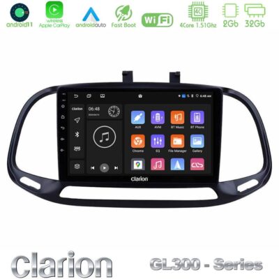 VL Garage - Clarion GL300 Series 4Core Android11 2+32GB Fiat Doblo 2015-2022 Navigation Multimedia Tablet 9" Με Carplay & Android Auto - VL-U-GL3-FT0909