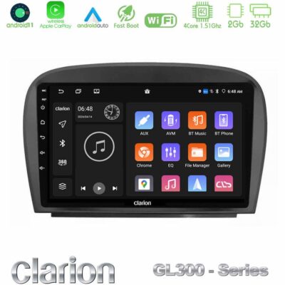 VL Garage - Clarion GL300 Series 4Core Android11 2+32GB Mercedes SL Class 2005-2011 Navigation Multimedia Tablet 9" Με Carplay & Android Auto - VL-U-GL3-MB0479