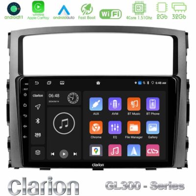VL Garage - Clarion GL300 Series 4Core Android11 2+32GB Mitsubishi Pajero 2008-2009 Navigation Multimedia Tablet 9" Με Carplay & Android Auto - VL-U-GL3-MT0557