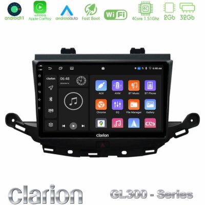 VL Garage - Clarion GL300 Series 4Core Android11 2+32GB Opel Astra K 2015-2019 Navigation Multimedia Tablet 9" Με Carplay & Android Auto - VL-U-GL3-OP0113