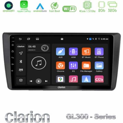 VL Garage - Clarion GL300 Series Skoda Octavia 2004-2012 4Core Android11 2+32GB Navigation Multimedia Tablet 9″ Με Carplay & Android Auto - VL-U-GL3-SK1914
