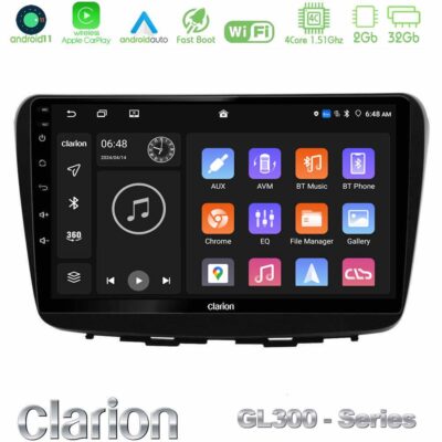 VL Garage - Clarion GL300 Series 4Core Android11 2+32GB Suzuki Baleno 2016-2021 Navigation Multimedia Tablet 9" Με Carplay & Android Auto - VL-U-GL3-SZ0513