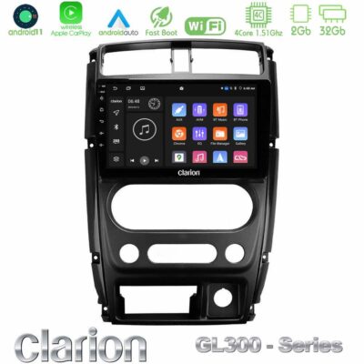 VL Garage - Clarion GL300 Series 4Core Android11 2+32GB Suzuki Jimny 2007-2017 Navigation Multimedia Tablet 9" Με Carplay & Android Auto - VL-U-GL3-SZ0874