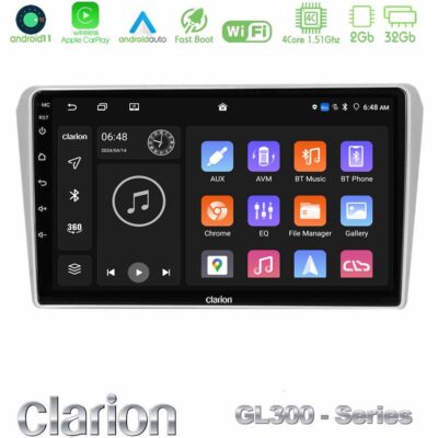 VL Garage - Clarion GL300 Series 4Core Android11 2+32GB Toyota Avensis T25 02/2003–2008 Navigation Multimedia Tablet 9" Με Carplay & Android Auto - VL-U-GL3-TY412N