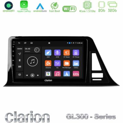 VL Garage - Clarion GL300 Series 4Core Android11 2+32GB Toyota CH-R Navigation Multimedia Tablet 9" Με Carplay & Android Auto - VL-U-GL3-TY972
