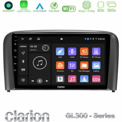 VL Garage - Clarion GL300 Series 4Core Android11 2+32GB Volvo S80 1998-2006 Navigation Multimedia Tablet 9" Με Carplay & Android Auto - VL-U-GL3-VL0971