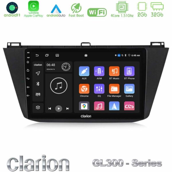 VL Garage - Clarion GL300 Series Vw Tiguan 2016-2022 4Core Android11 2+32GB Navigation Multimedia Tablet 10″ Με Carplay & Android Auto - VL-U-GL3-VW0082