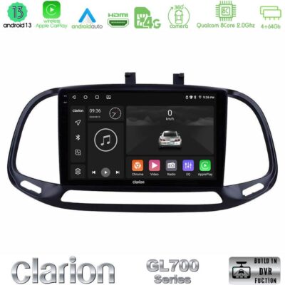 VL Garage - Clarion GL700 Series 8Core Android13 4+64GB Fiat Doblo 2015-2022 Navigation Multimedia Tablet 9" Με Carplay & Android Auto - VL-U-GL7-FT0909
