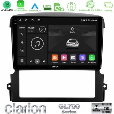VL Garage - Clarion GL700 Series 8Core Android13 4+64GB Kia Sorento Navigation Multimedia Tablet 9" Με Carplay & Android Auto - VL-U-GL7-KI0407